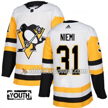 Pittsburgh Penguins Dresy Antti Niemi 31 Bílá 2017-2018 Adidas Authentic - Dětské